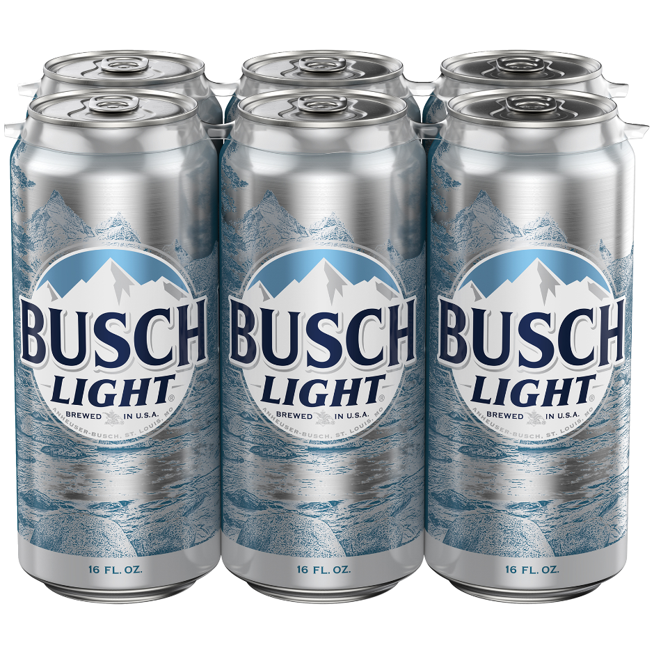 Busch Light 6 Pack Cans 16 Oz
